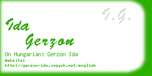 ida gerzon business card